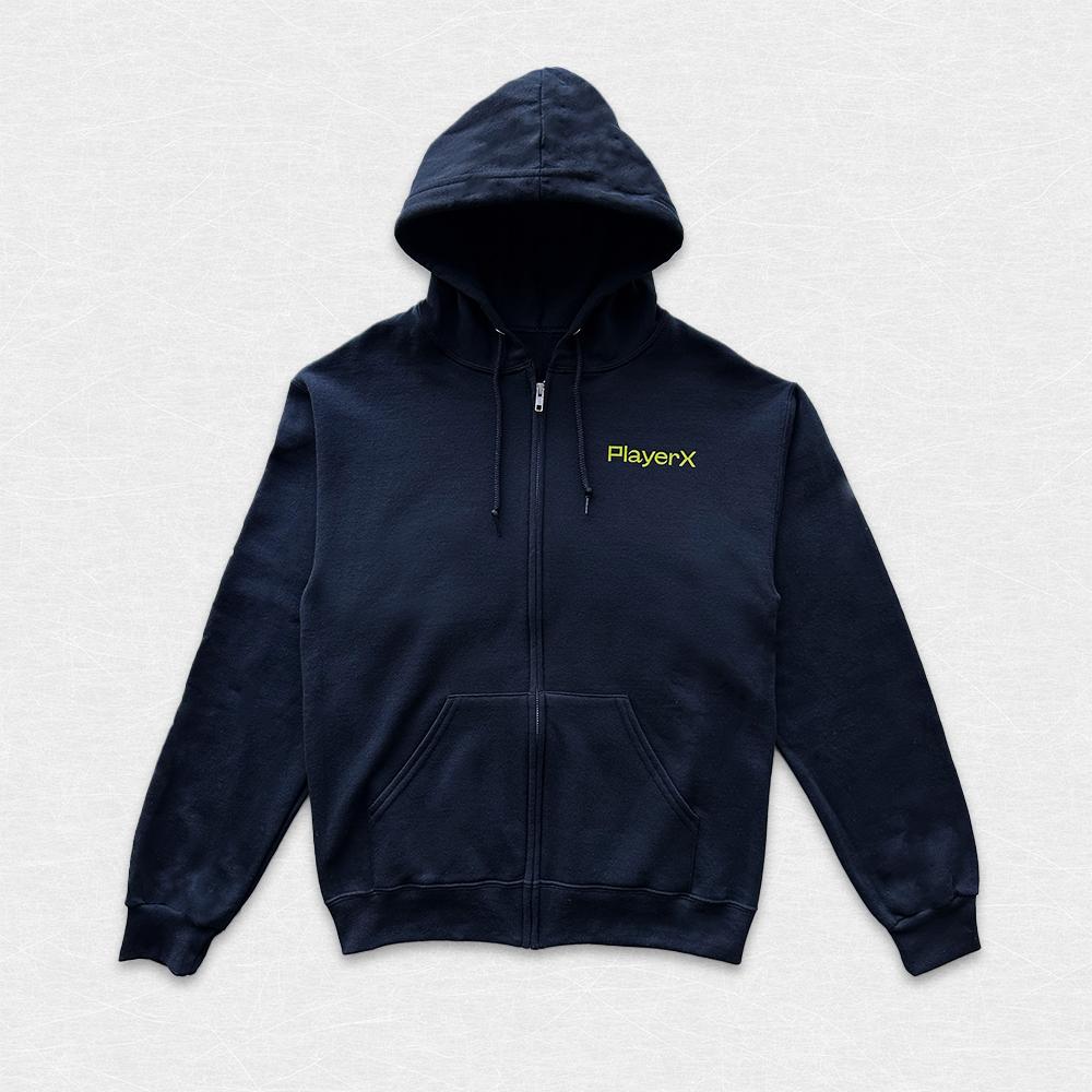 Blk Zip Hoodie Str